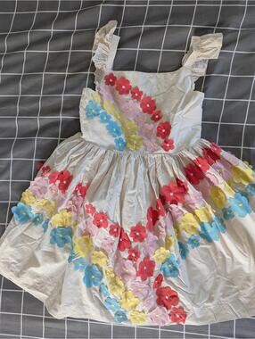 Boden rainbow flowers dress